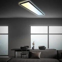 LED-panel Tava CCT, sort, 98 x 20 cm baggrundsbelysning plast^Briloner Clearance