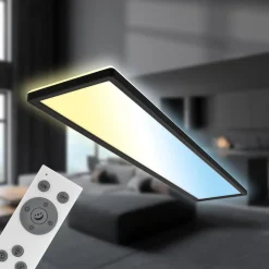 LED-panel Tava CCT, sort, 98 x 20 cm baggrundsbelysning plast^Briloner Clearance