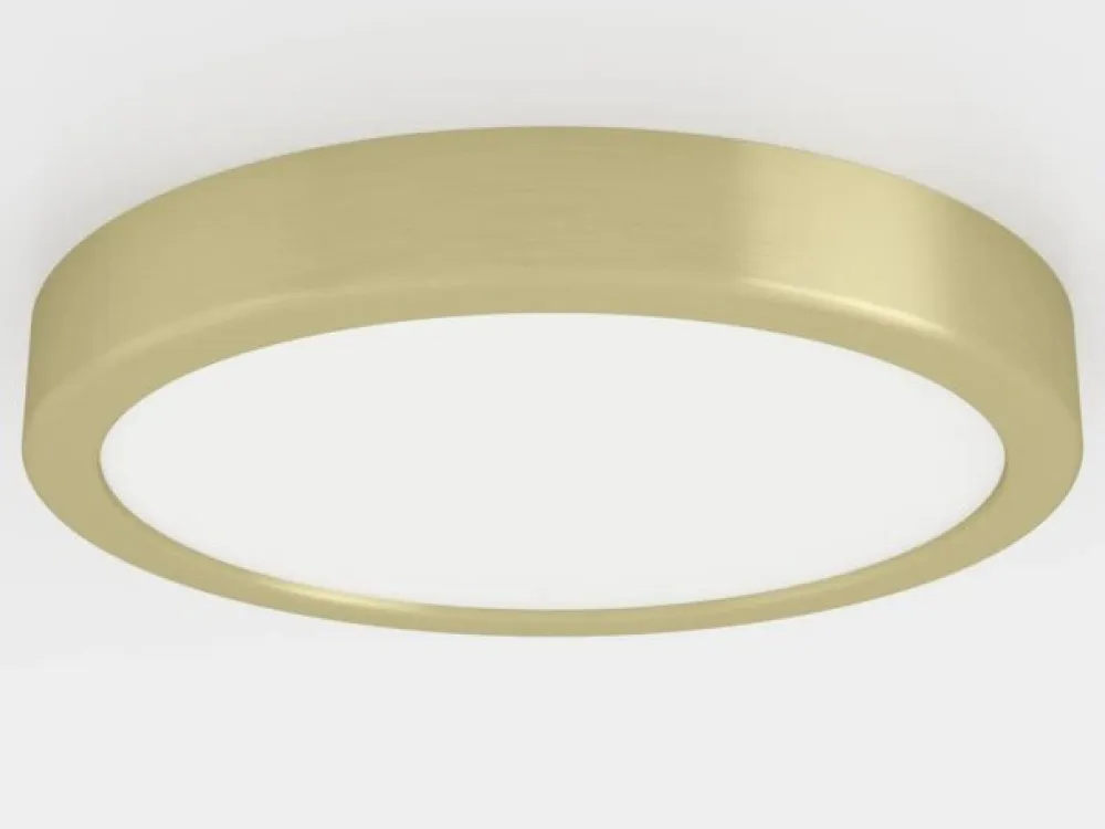 EGLO LED-panel til overflademontering Fueva 5 IP20 830 messing Ø21cm