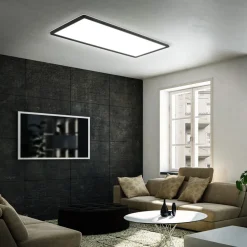 LED-panel til overflademontering Slim 58x20cm on/off 4.000K sort^Briloner Sale