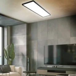 LED-panel til overflademontering Slim 58x20cm on/off 4.000K sort^Briloner Sale