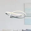 Reality Leuchten LED-pendel Course, mat nikkel, 3.000 K, Ø 60 cm, metal