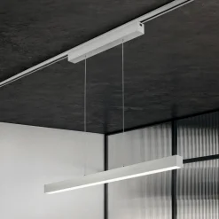 LED-pendellampe Paros DUOline, bjælke, nikkel^Trio Lighting Best