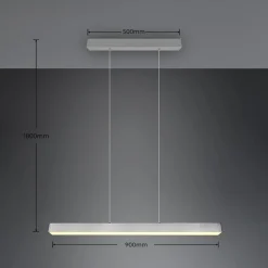 LED-pendellampe Paros DUOline, bjælke, nikkel^Trio Lighting Best