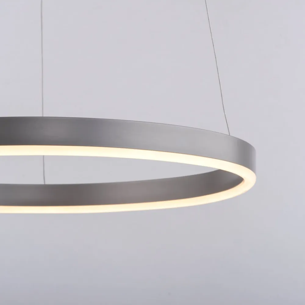 JUST LIGHT. GmbH Pendellamper>LED-pendellampe Ritus, Ø 39,3 cm, aluminium