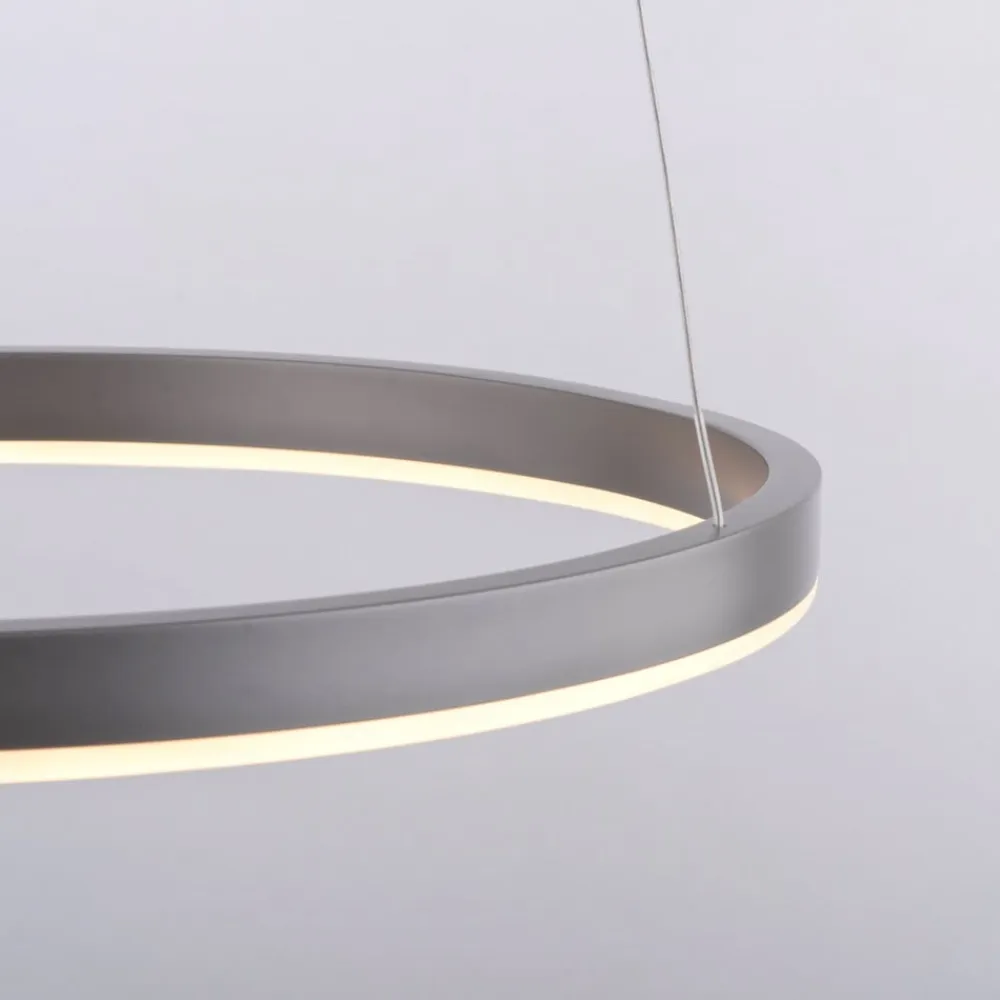 JUST LIGHT. GmbH Pendellamper>LED-pendellampe Ritus, Ø 39,3 cm, aluminium