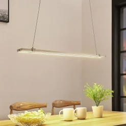 LED-pendellampe Tymon i bjælkeform, smal, udtræk^Lucande Discount