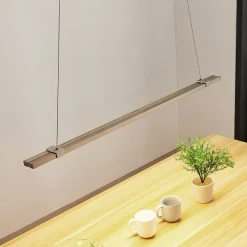 LED-pendellampe Tymon i bjælkeform, smal, udtræk^Lucande Discount