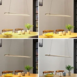 LED-pendellampe Tymon i bjælkeform, smal, udtræk^Lucande Discount