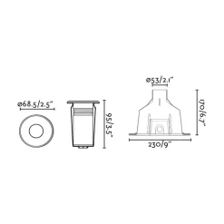 FARO BARCELONA LED-poolbelysning Nok, nikkel, stål, Ø 6,8 cm, IP68