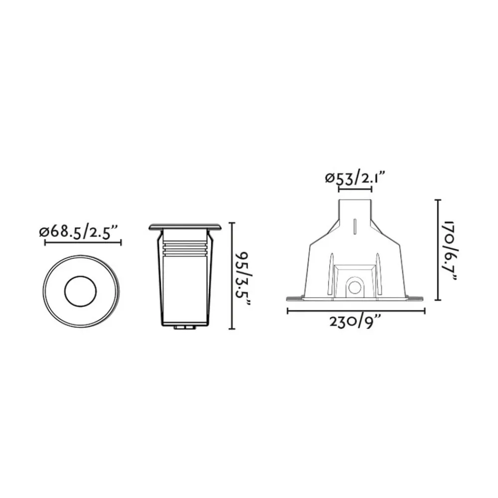 FARO BARCELONA LED-poolbelysning Nok, nikkel, stål, Ø 6,8 cm, IP68