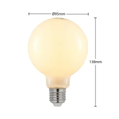 LED-pære E27 4 W 2.700 K G95 globe dæmpes opal, 3^Arcchio Sale