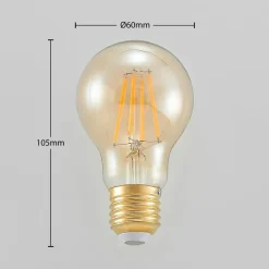Arcchio LED-pære E27 6,5 W 825 rav 3-trins-dæmper, 3 stk