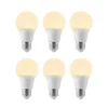 Arcchio LED-pære E27 A60 8 W 3.000 K opal, sæt med 6 stk