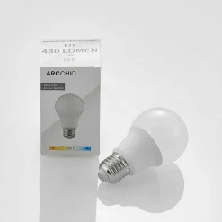Arcchio LED-pære E27 A60 4,9 W 3.000 K opal, sæt m. 3 stk