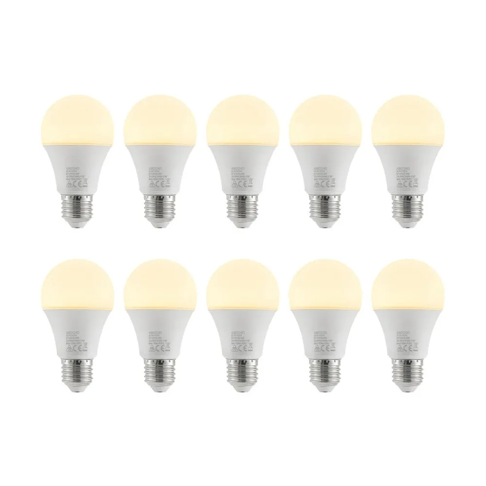 Arcchio Led Pærer>LED-pære E27 A60 9,5 W 3.000 K opal sæt med 10 stk