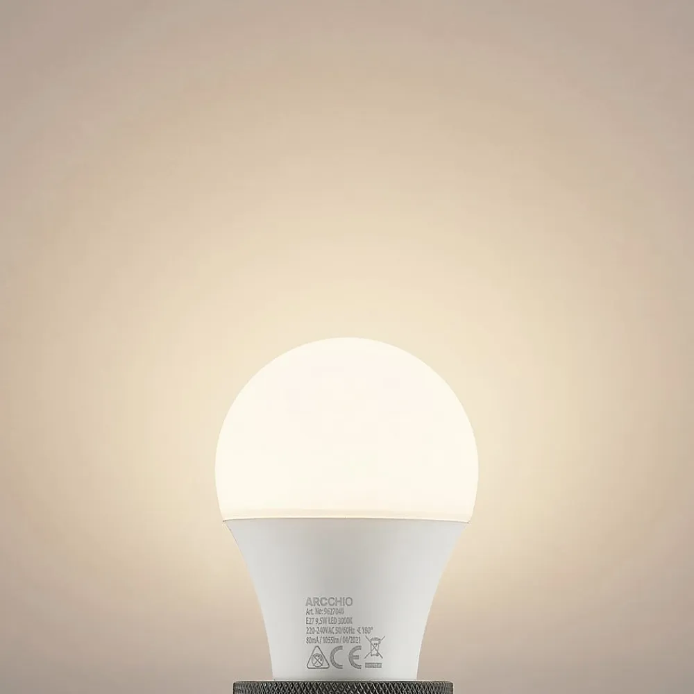 Arcchio Led Pærer>LED-pære E27 A60 9,5 W 3.000 K opal sæt med 10 stk