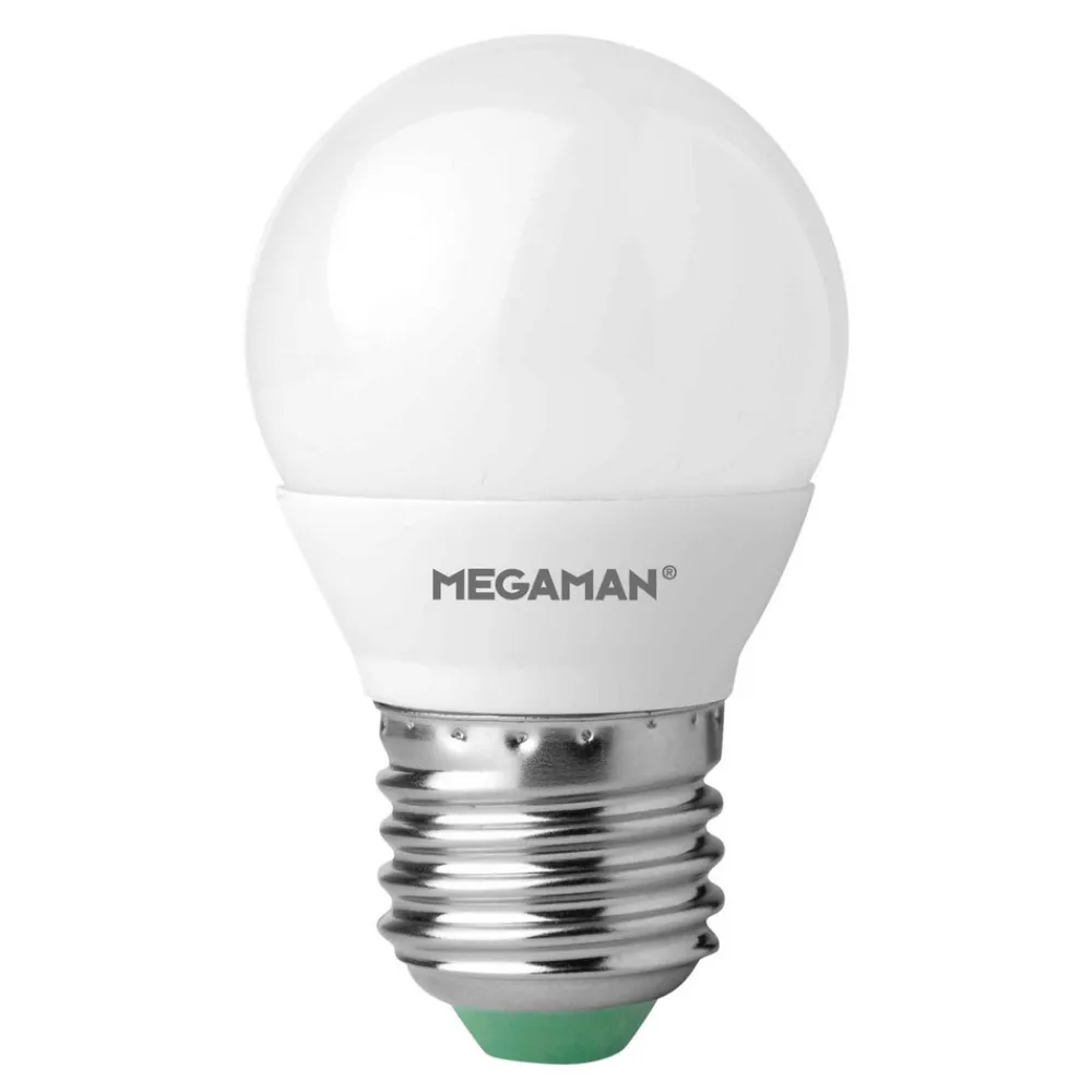 LED-pære E27 Miniglobe 5,5W, varmhvid^MEGAMAN New