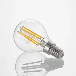 Arcchio LED-pære E14 P45, 4W, klar, 2.700K, dæmpbar, sæt med 3 stk