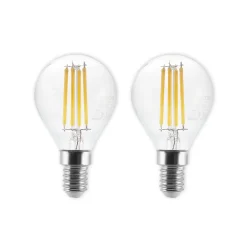 Arcchio LED-pære E14 P45, 4W, klar, 2.700K, dæmpbar, sæt med 2 stk