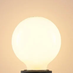 Arcchio LED-pære E27 8W G80 2.700K dæmpbar, opal, sæt med 2 stk