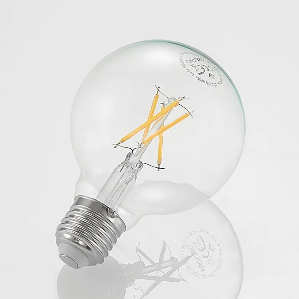 Arcchio Dæmpbar Led-Pære|Filament Pære>LED-pære E27 4W G80 2.700K glødetråd dæmpbar klar