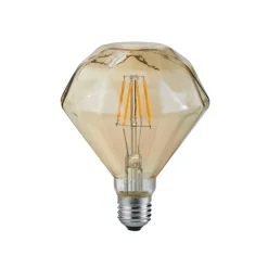 Trio Lighting LED-pære E27 4W 2.700K diamantfilament rav
