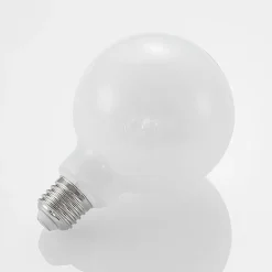 Arcchio LED-pære E27 8W 2.700K G95 Globe, dæmpbar, opal