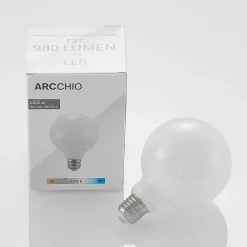 Arcchio LED-pære E27 8W 2.700K G95 Globe, dæmpbar, opal
