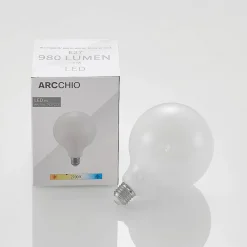Arcchio LED-pære E27 8W 2.700K G125 Globe, dæmpbar, opal