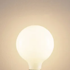 Arcchio LED-pære E27 6W 2.700K G125 Globe, dæmpbar, opal