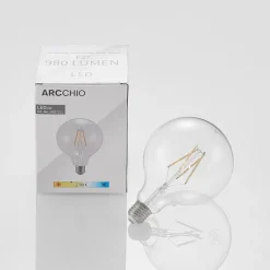 Arcchio LED-pære E27 8W 2.700K G125 Globe, glødetråd, klar