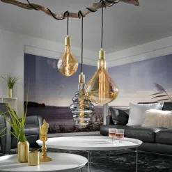 LED-pære Giant Drop E27 5W Filament 918 dim guld^Sigor Online