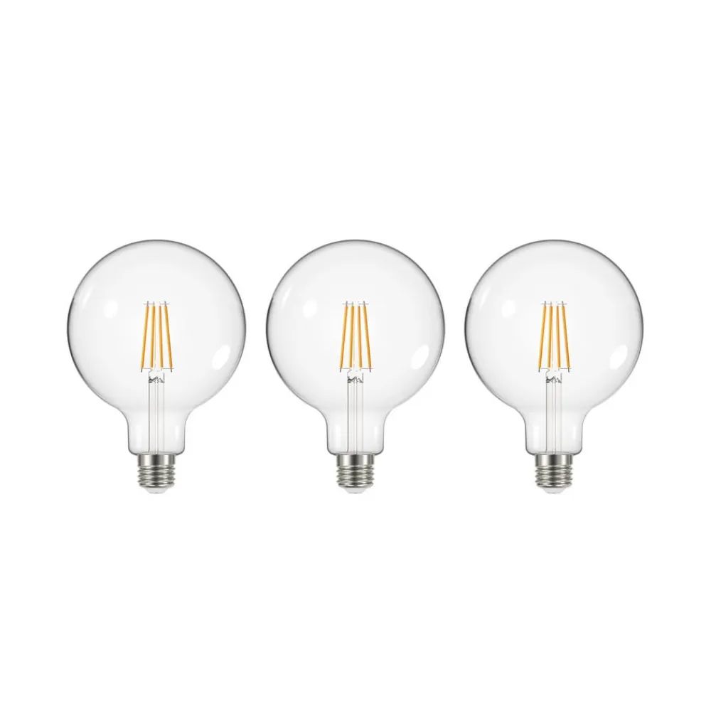 Arcchio Led Pærer>LED-pære med klar glødetråd E27 G125 3,8W 2700K 806lm 3er