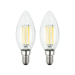 Briloner LED-pære stearinlys E14 2,5W klar 3000K 525 lm energiklasse 2er