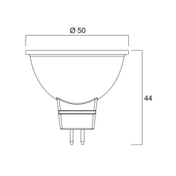 LED-pære SUPERIA RETRO GU5.3 MR16 6,1W 827 621lm dæmpbar^Sylvania Hot
