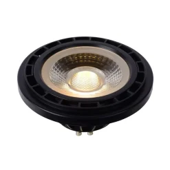 Lucide LED-reflektor GU10 12 W 3.000 K, dim to warm, sort