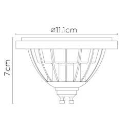 Lucide LED-reflektor GU10 12 W 3.000 K, dim to warm, sort