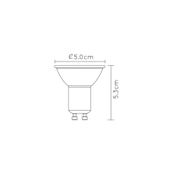 Lucide LED-reflektor GU10 5W dim to warm, hvid