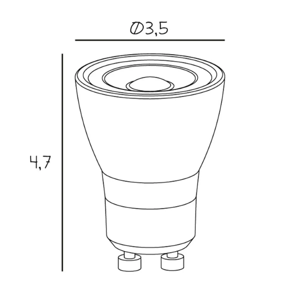 LED-reflektorpære Mini Spot, GU10, 5 W, 3.000 K, dæmpbar^DESIGN BY US Online