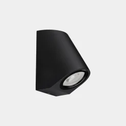 LEDS-C4 Eko skrå udendørs væglampe, sort, bredde 7 cm