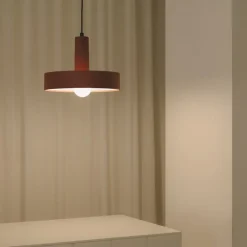 LEDS-C4 Keops 1-pendellampe, terracotta-mat, Ø 28 cm, aluminium