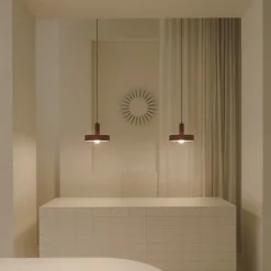 LEDS-C4 Keops 1-pendellampe, terracotta-mat, Ø 28 cm, aluminium