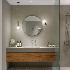 Mist væglampe til badeværelset, 1 lk. sort^LEDS-C4 Hot