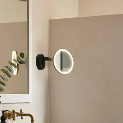 Vanity vægspejl med LED, 3.000 K, sort^LEDS-C4 Hot