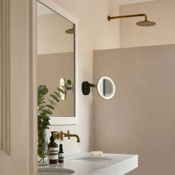 Vanity vægspejl med LED, 3.000 K, sort^LEDS-C4 Hot