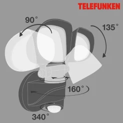Telefunken Væglampe Med Sensor|Udendørs Spot><noscript><img width=