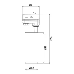 Deko-Light LED-skinnespot Lucea 3-faset 10W hvid
