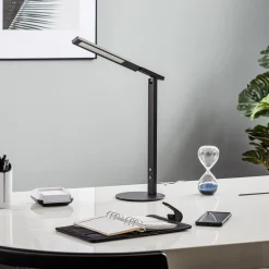 Fabas Luce LED-skrivebordslampe Ideal med dæmper, sort