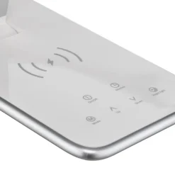 LED-skrivebordslampe Orbit med induktion sølv^Aluminor New